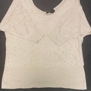 White House Black Market Cream Blouse